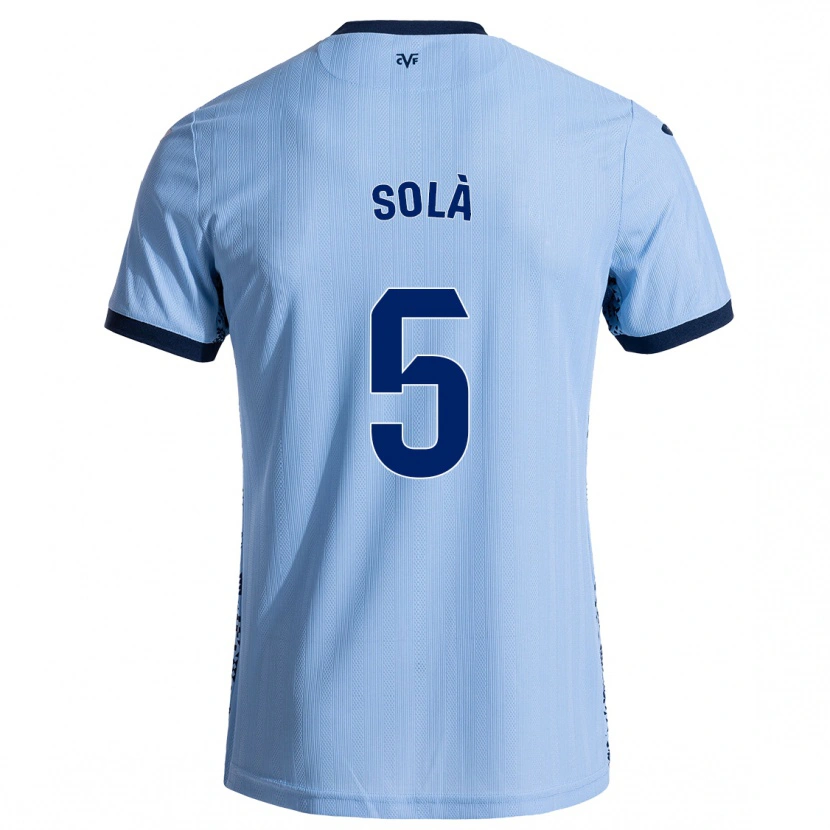 Danxen Kinder Arnau Solà #5 Himmelblau Auswärtstrikot Trikot 2024/25 T-Shirt Schweiz