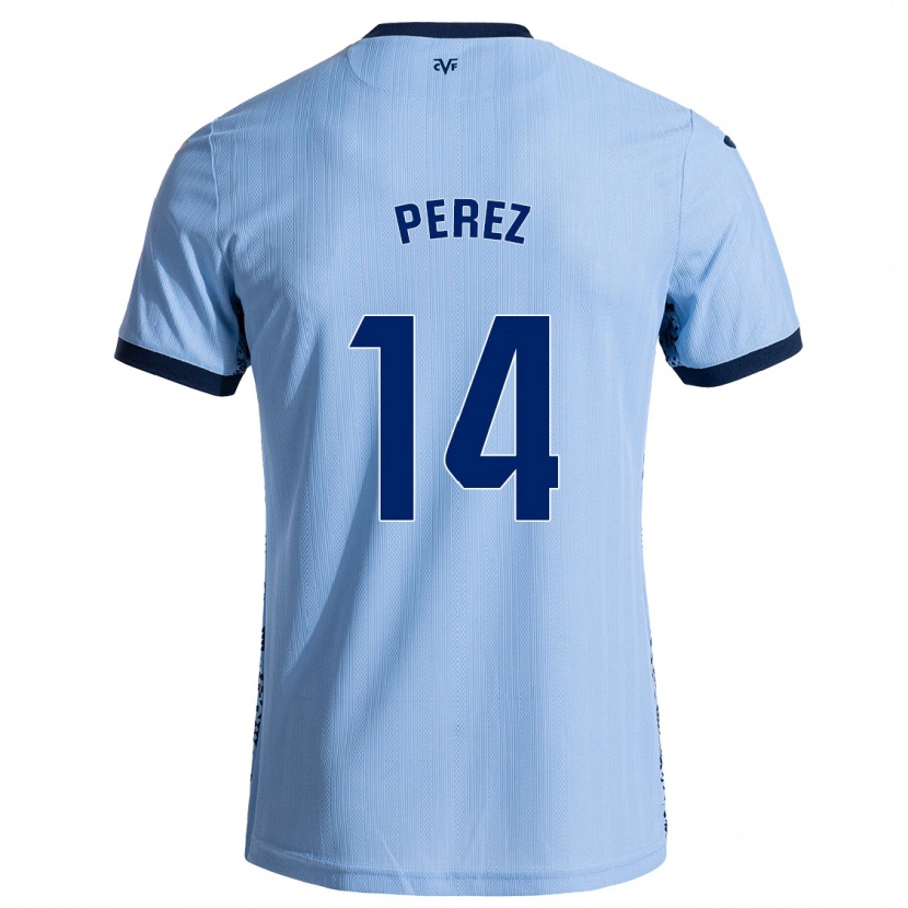 Danxen Kinder Nerea Pérez #14 Himmelblau Auswärtstrikot Trikot 2024/25 T-Shirt Schweiz