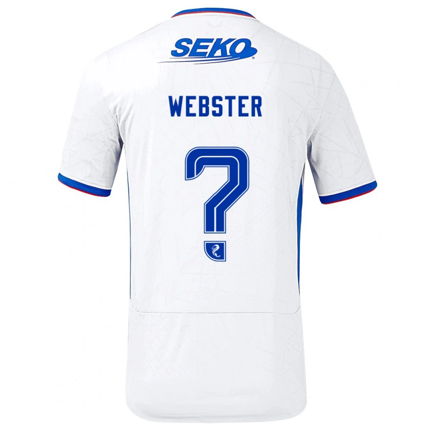 Danxen Kinder Kristian Webster #0 Weiß Blau Auswärtstrikot Trikot 2024/25 T-Shirt Schweiz