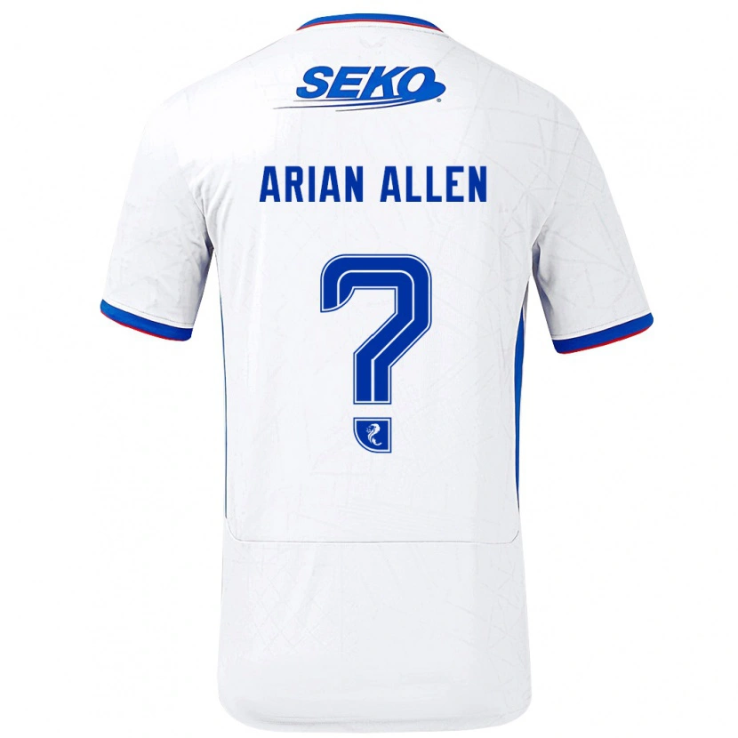 Danxen Kinder Arian Allen #0 Weiß Blau Auswärtstrikot Trikot 2024/25 T-Shirt Schweiz