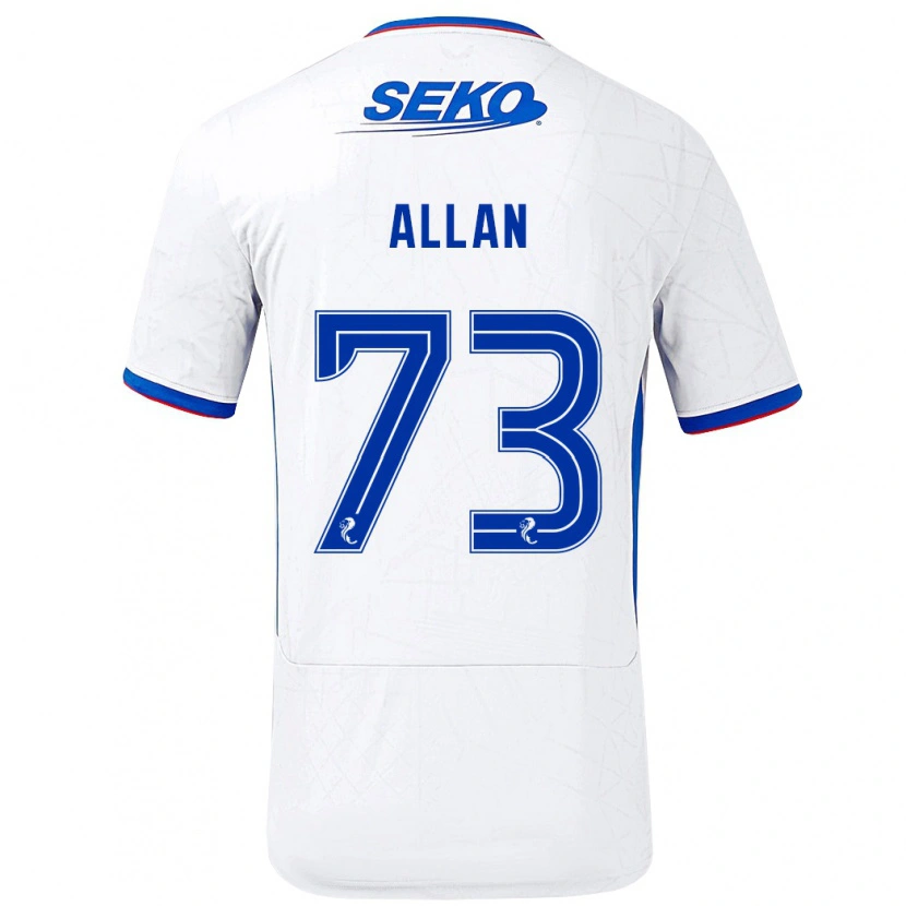 Danxen Kinder Connor Allan #73 Weiß Blau Auswärtstrikot Trikot 2024/25 T-Shirt Schweiz