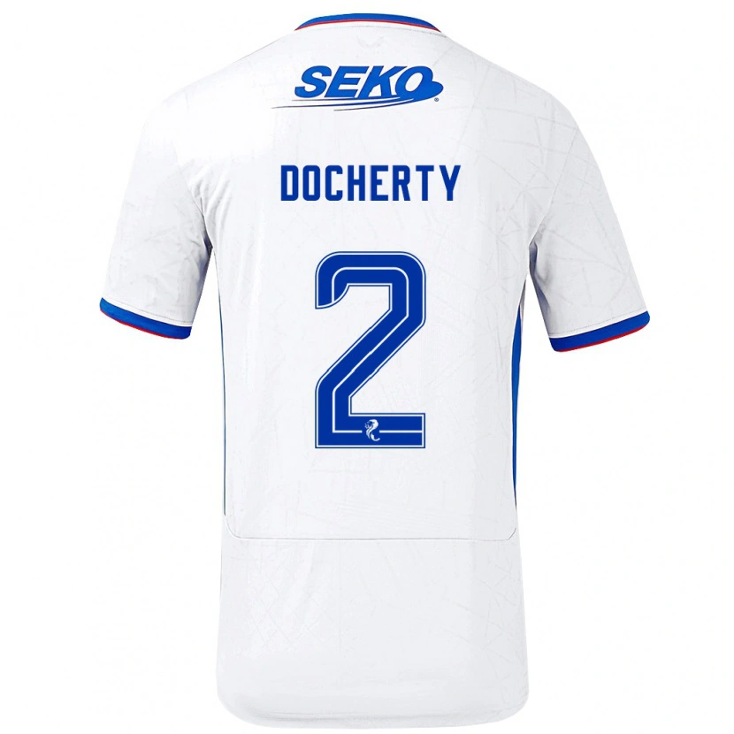 Danxen Kinder Nicola Docherty #2 Weiß Blau Auswärtstrikot Trikot 2024/25 T-Shirt Schweiz