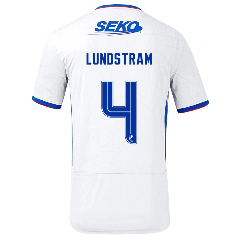 Danxen Kinder John Lundstram #4 Weiß Blau Auswärtstrikot Trikot 2024/25 T-Shirt Schweiz