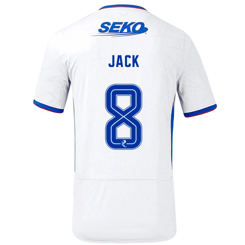 Danxen Kinder Ryan Jack #8 Weiß Blau Auswärtstrikot Trikot 2024/25 T-Shirt Schweiz