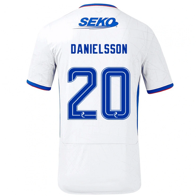 Danxen Kinder Jenny Julia Danielsson #20 Weiß Blau Auswärtstrikot Trikot 2024/25 T-Shirt Schweiz