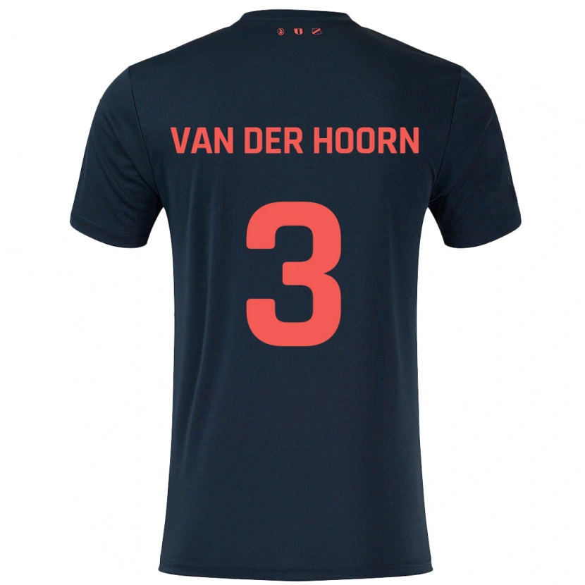 Danxen Kinder Mike Van Der Hoorn #3 Schwarz Rot Auswärtstrikot Trikot 2024/25 T-Shirt Schweiz