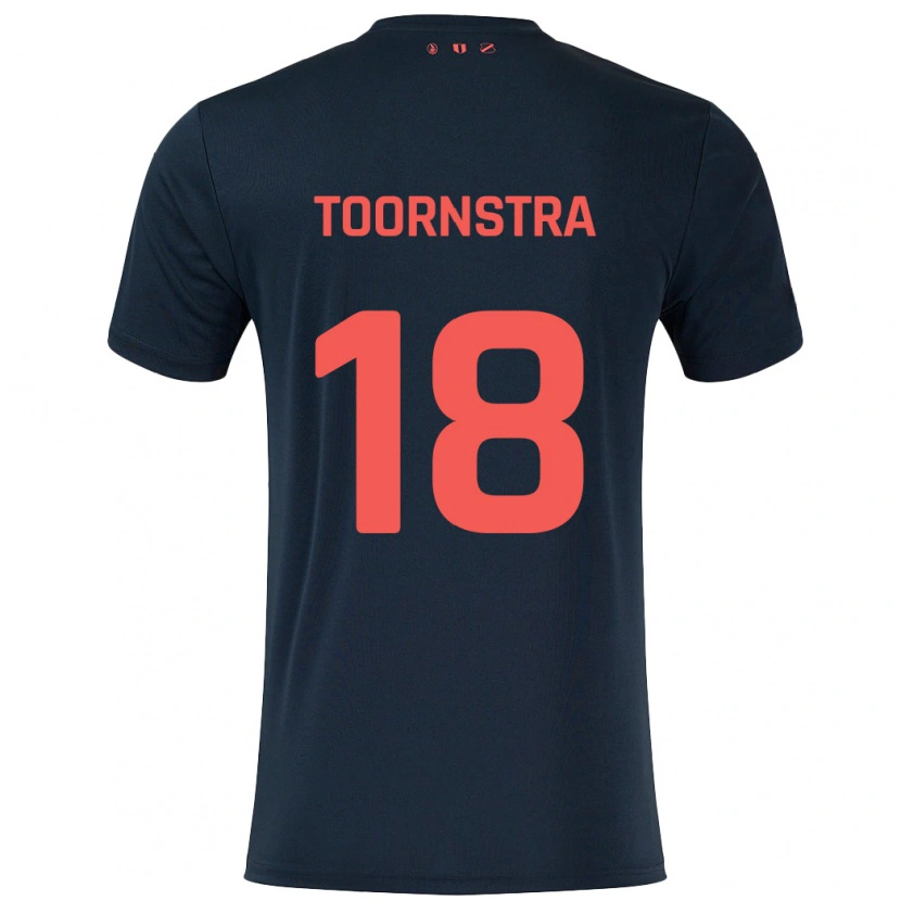 Danxen Kinder Jens Toornstra #18 Schwarz Rot Auswärtstrikot Trikot 2024/25 T-Shirt Schweiz