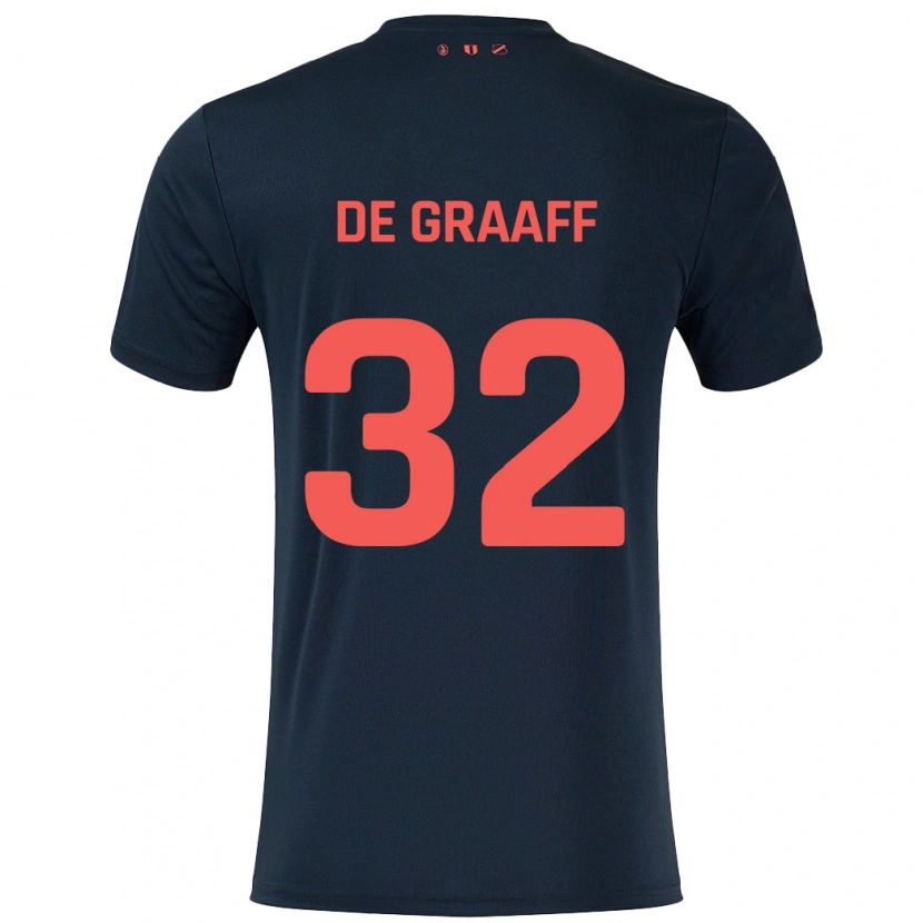 Danxen Kinder Tom De Graaff #32 Schwarz Rot Auswärtstrikot Trikot 2024/25 T-Shirt Schweiz