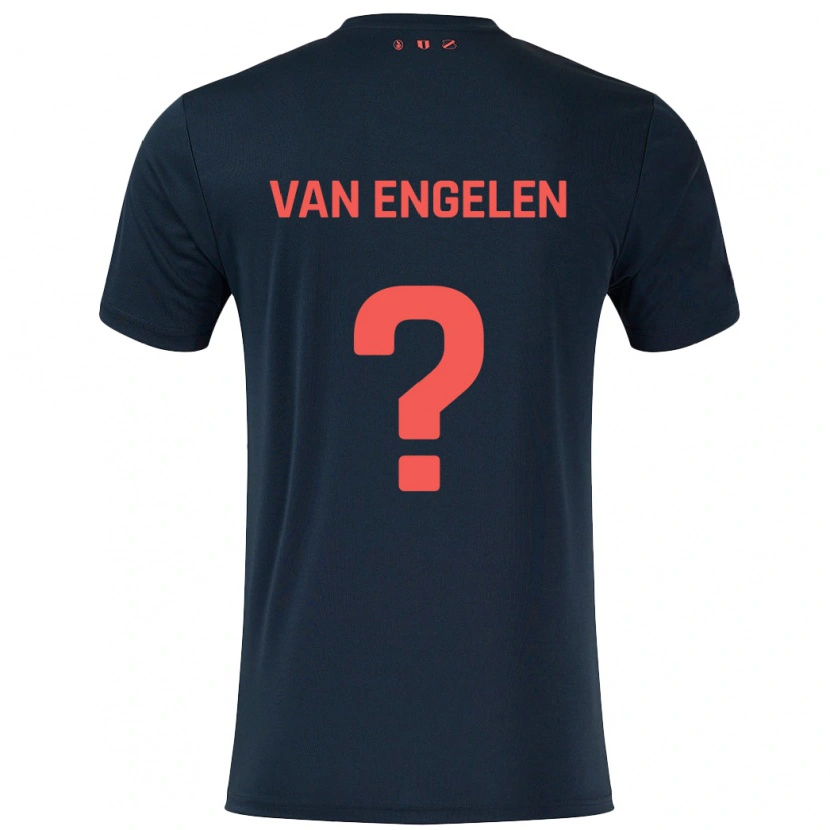 Danxen Kinder Mats Van Engelen #0 Schwarz Rot Auswärtstrikot Trikot 2024/25 T-Shirt Schweiz