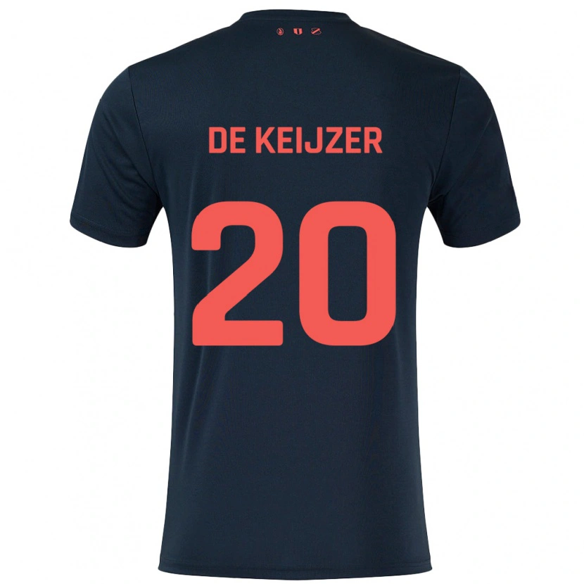 Danxen Kinder Lotje De Keijzer #20 Schwarz Rot Auswärtstrikot Trikot 2024/25 T-Shirt Schweiz