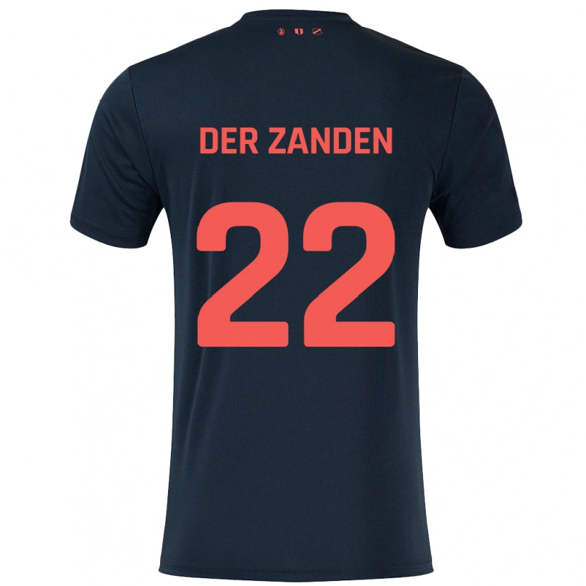 Danxen Kinder Iise Van Der Zanden #22 Schwarz Rot Auswärtstrikot Trikot 2024/25 T-Shirt Schweiz