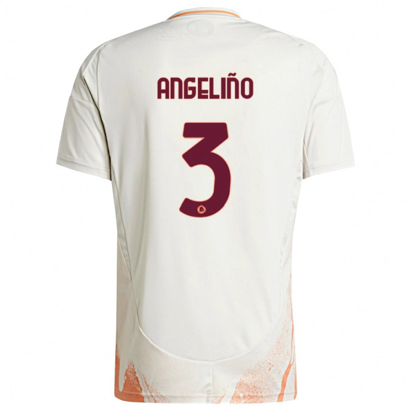 Danxen Kinder Angeliño #3 Cremeweiß Orange Auswärtstrikot Trikot 2024/25 T-Shirt Schweiz