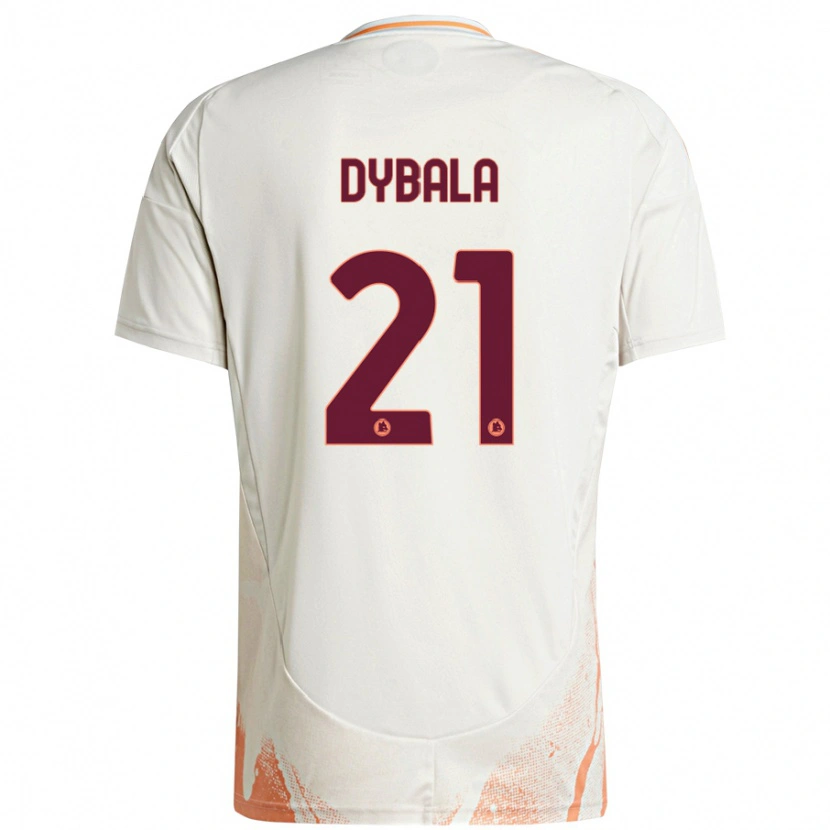 Danxen Kinder Paulo Dybala #21 Cremeweiß Orange Auswärtstrikot Trikot 2024/25 T-Shirt Schweiz