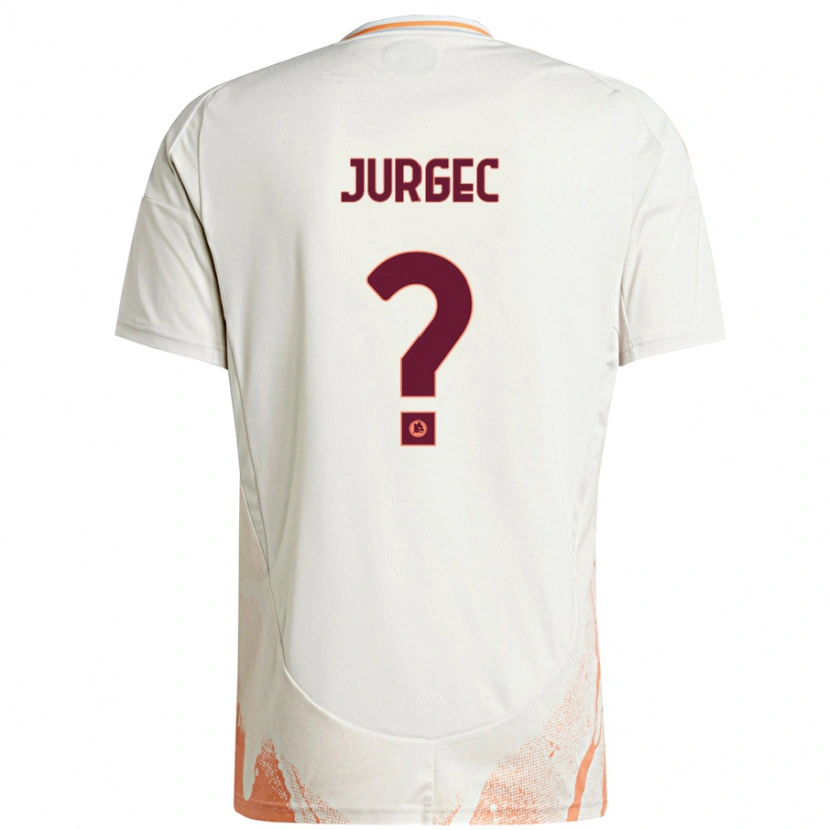 Danxen Kinder Jan Jurgec #0 Cremeweiß Orange Auswärtstrikot Trikot 2024/25 T-Shirt Schweiz