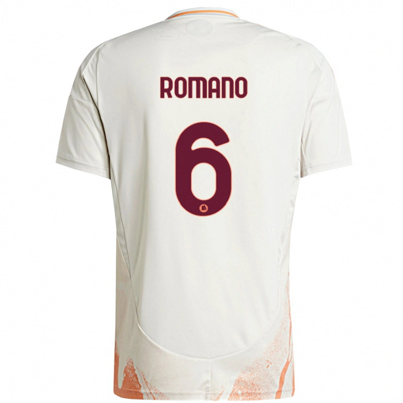 Danxen Kinder Alessandro Romano #6 Cremeweiß Orange Auswärtstrikot Trikot 2024/25 T-Shirt Schweiz