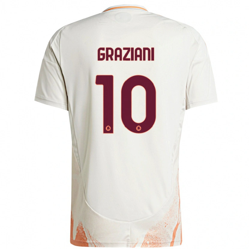 Danxen Kinder Leonardo Graziani #10 Cremeweiß Orange Auswärtstrikot Trikot 2024/25 T-Shirt Schweiz