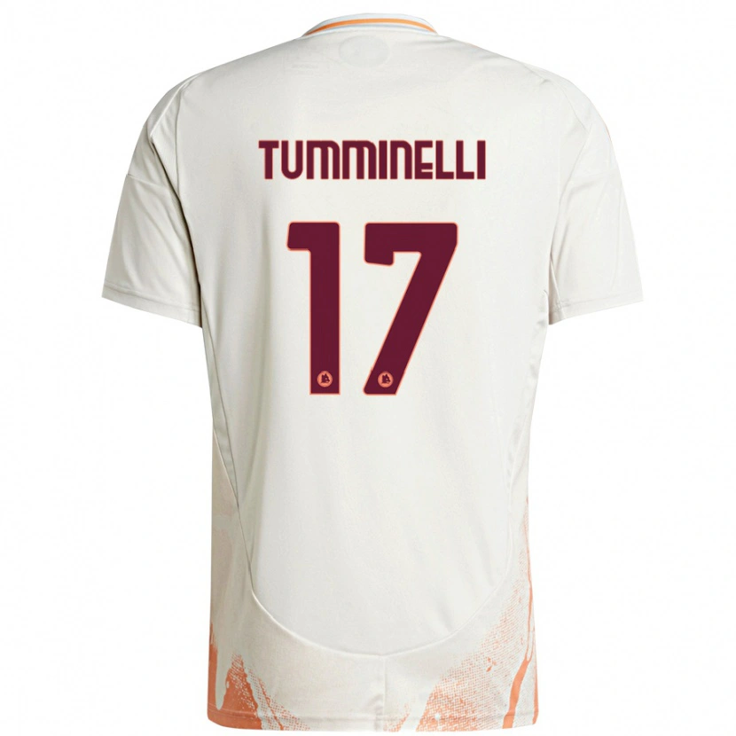 Danxen Kinder Gianmarco Tumminelli #17 Cremeweiß Orange Auswärtstrikot Trikot 2024/25 T-Shirt Schweiz