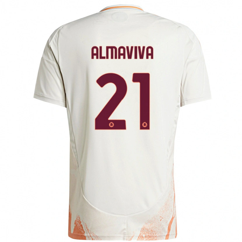 Danxen Kinder Mattia Almaviva #21 Cremeweiß Orange Auswärtstrikot Trikot 2024/25 T-Shirt Schweiz