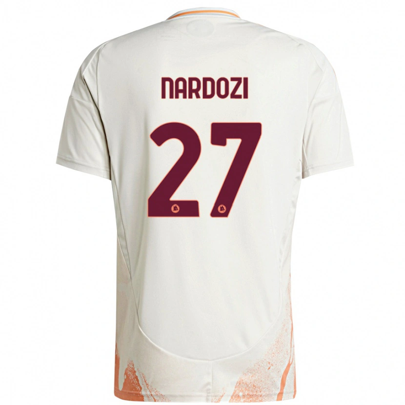 Danxen Kinder Manuel Nardozi #27 Cremeweiß Orange Auswärtstrikot Trikot 2024/25 T-Shirt Schweiz