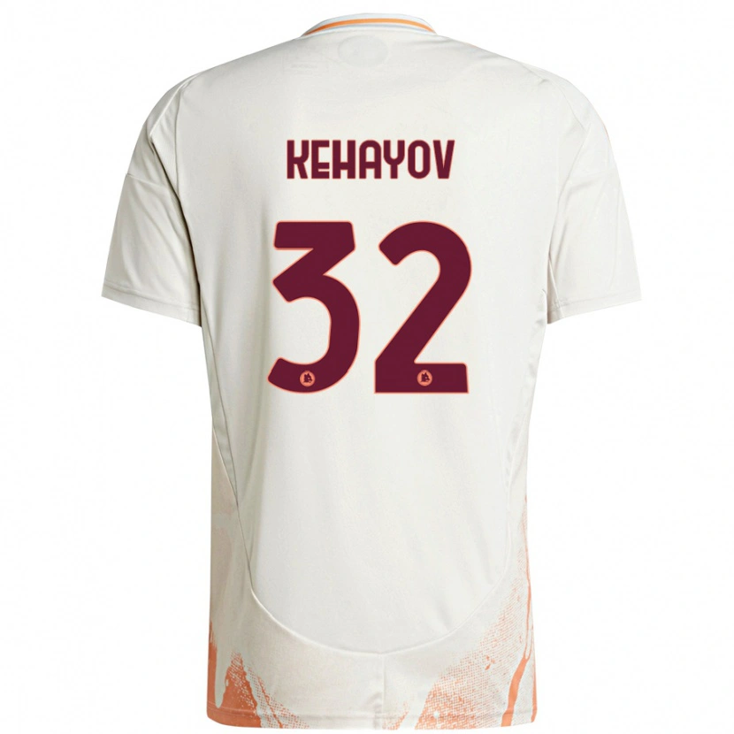 Danxen Kinder Atanas Kehayov #32 Cremeweiß Orange Auswärtstrikot Trikot 2024/25 T-Shirt Schweiz