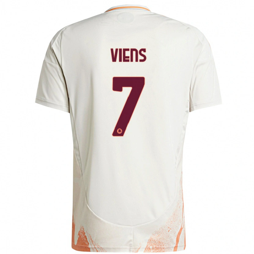 Danxen Kinder Evelyne Viens #7 Cremeweiß Orange Auswärtstrikot Trikot 2024/25 T-Shirt Schweiz