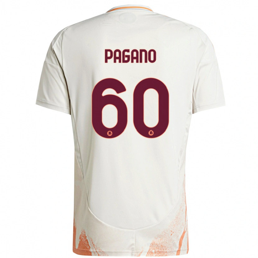 Danxen Kinder Riccardo Pagano #60 Cremeweiß Orange Auswärtstrikot Trikot 2024/25 T-Shirt Schweiz