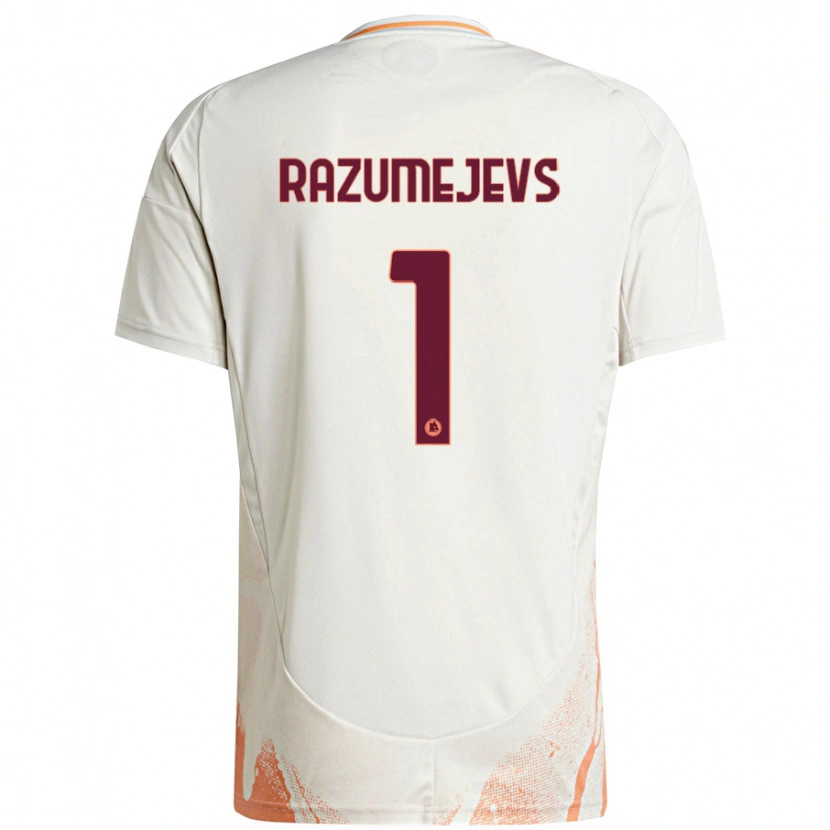 Danxen Kinder Vladislavs Razumejevs #1 Cremeweiß Orange Auswärtstrikot Trikot 2024/25 T-Shirt Schweiz