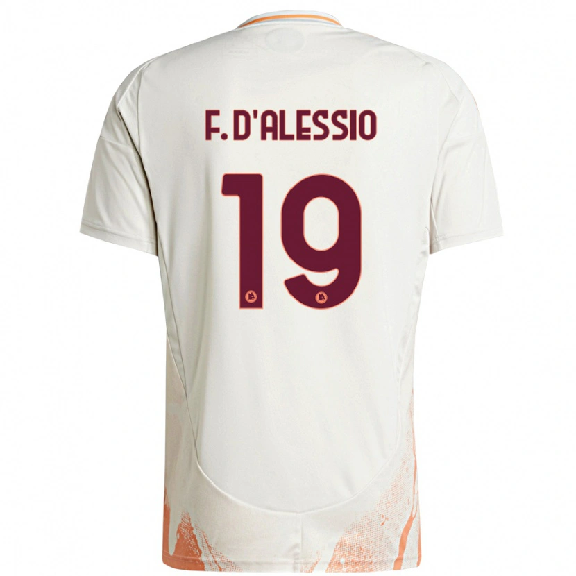 Danxen Kinder Francesco D'alessio #19 Cremeweiß Orange Auswärtstrikot Trikot 2024/25 T-Shirt Schweiz