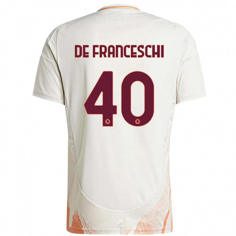 Danxen Kinder Leonardo De Franceschi #40 Cremeweiß Orange Auswärtstrikot Trikot 2024/25 T-Shirt Schweiz