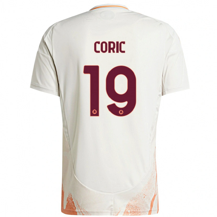 Danxen Kinder Ante Coric #19 Cremeweiß Orange Auswärtstrikot Trikot 2024/25 T-Shirt Schweiz