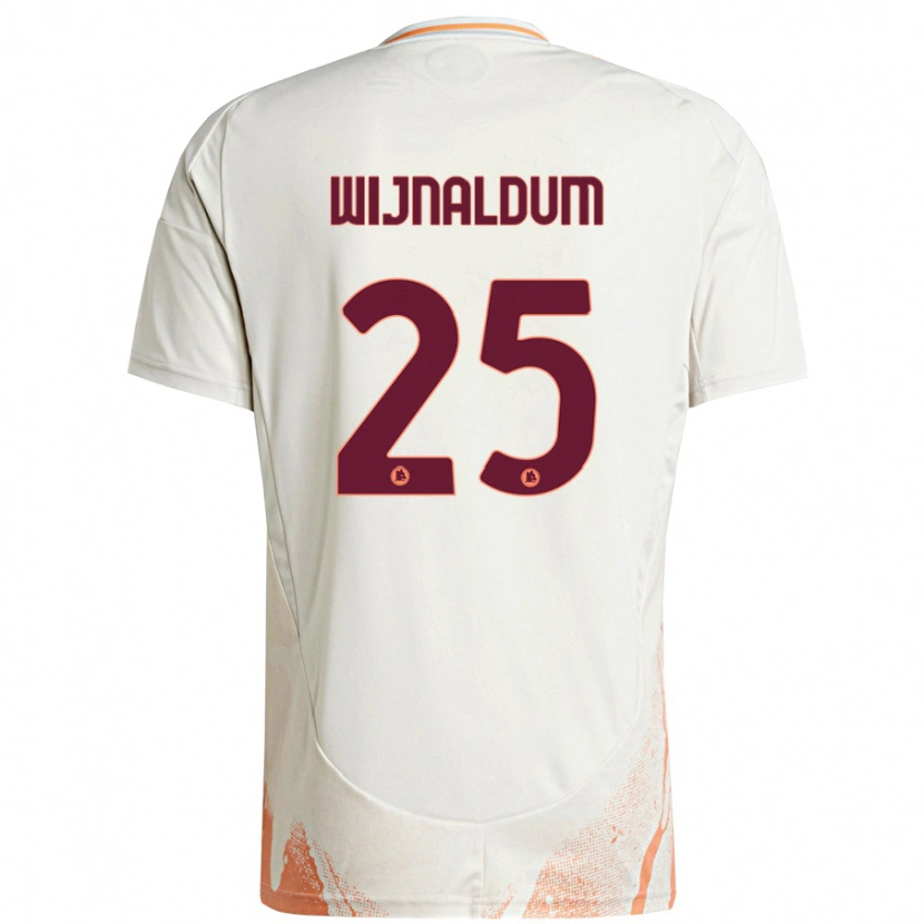 Danxen Kinder Georginio Wijnaldum #25 Cremeweiß Orange Auswärtstrikot Trikot 2024/25 T-Shirt Schweiz