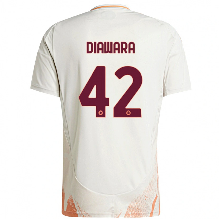 Danxen Kinder Amadou Diawara #42 Cremeweiß Orange Auswärtstrikot Trikot 2024/25 T-Shirt Schweiz