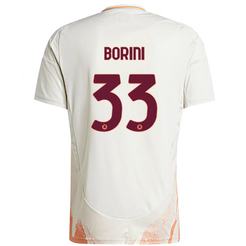 Danxen Kinder Joyce Borini #33 Cremeweiß Orange Auswärtstrikot Trikot 2024/25 T-Shirt Schweiz