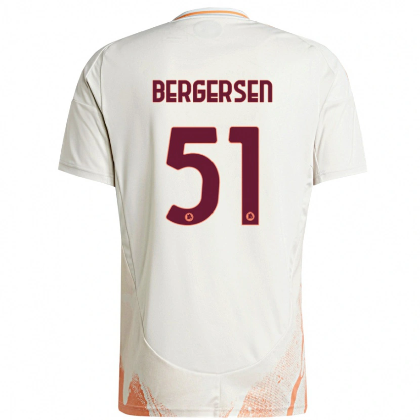 Danxen Kinder Mina Bergersen #51 Cremeweiß Orange Auswärtstrikot Trikot 2024/25 T-Shirt Schweiz