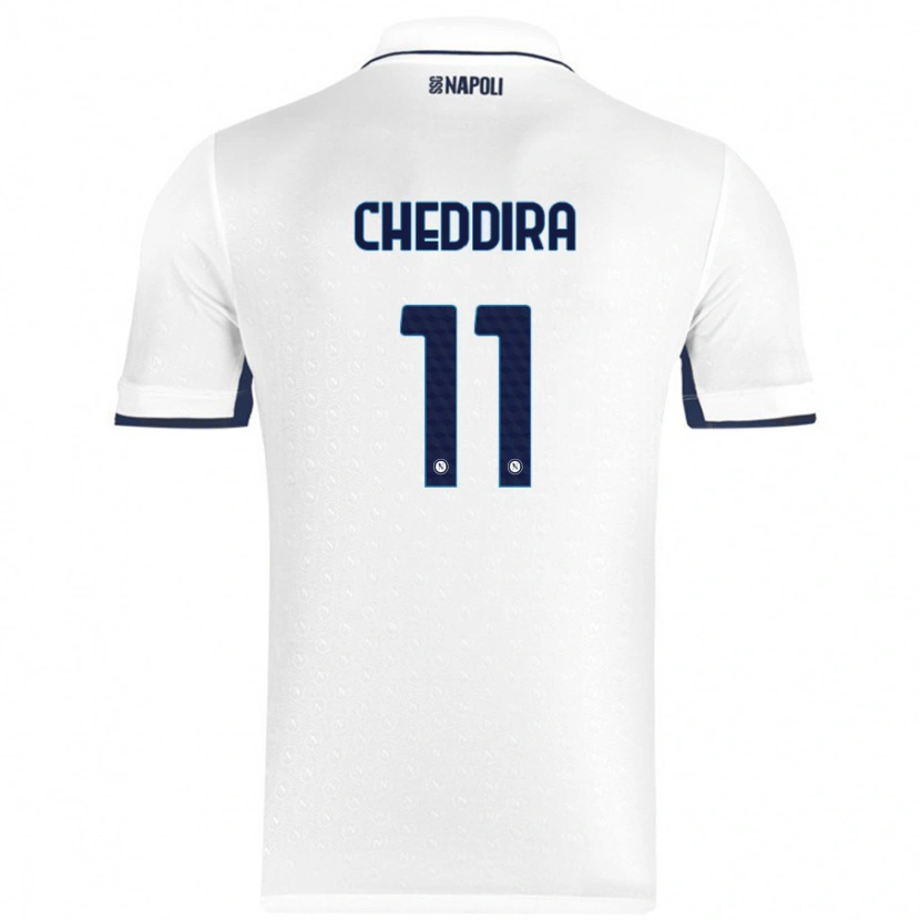 Danxen Kinder Walid Cheddira #11 Weiß Königsblau Auswärtstrikot Trikot 2024/25 T-Shirt Schweiz