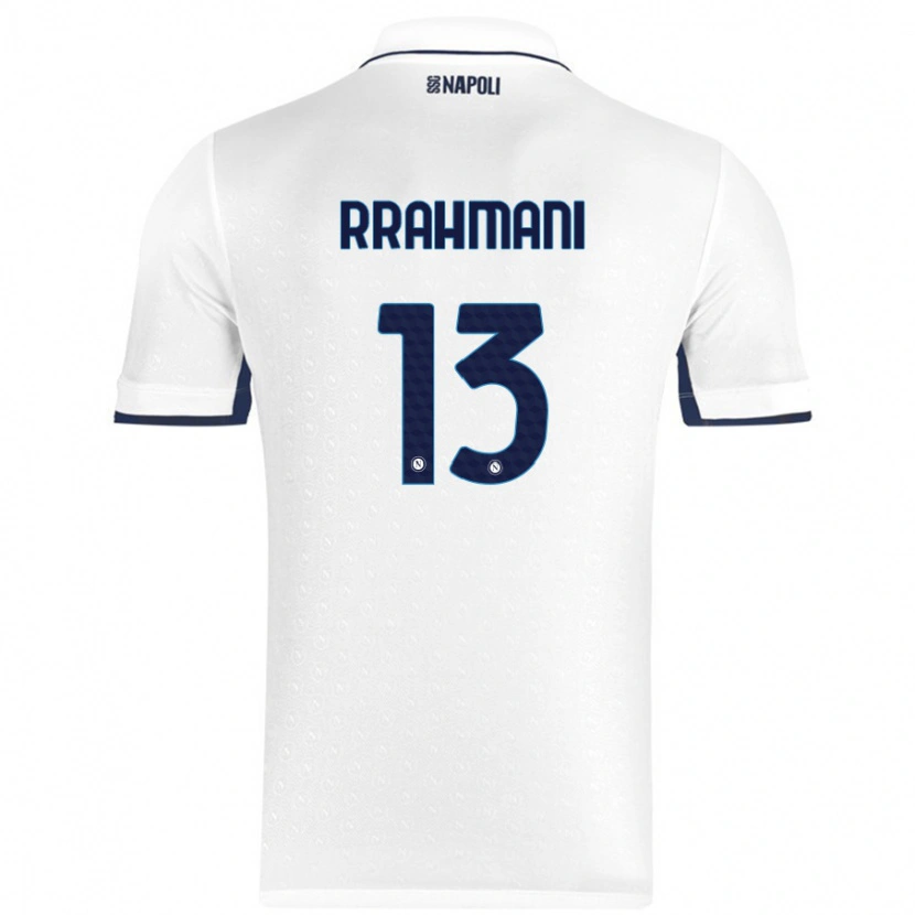 Danxen Kinder Amir Rrahmani #13 Weiß Königsblau Auswärtstrikot Trikot 2024/25 T-Shirt Schweiz