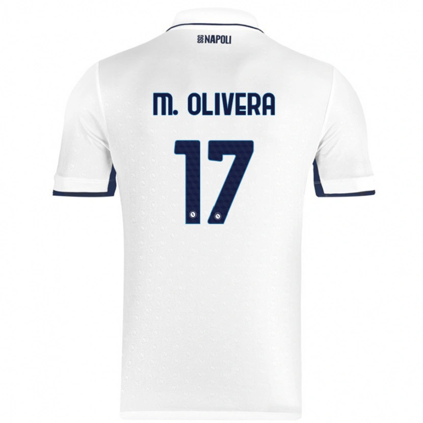 Danxen Kinder Mathías Olivera #17 Weiß Königsblau Auswärtstrikot Trikot 2024/25 T-Shirt Schweiz