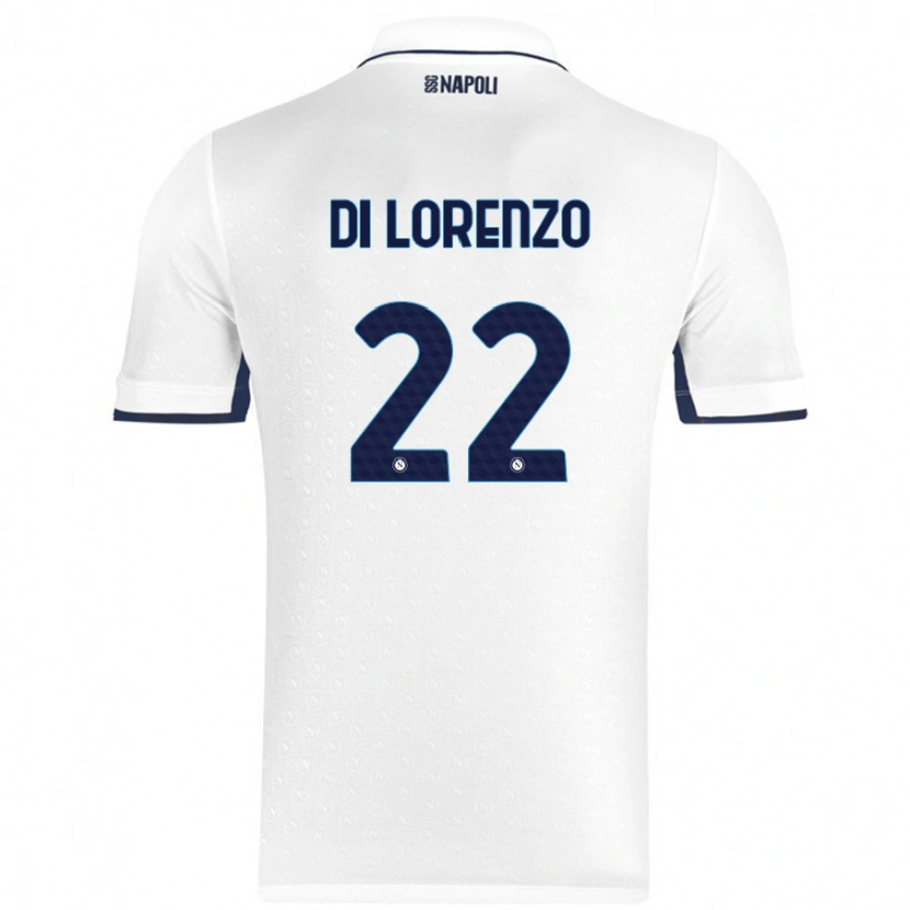 Danxen Kinder Giovanni Di Lorenzo #22 Weiß Königsblau Auswärtstrikot Trikot 2024/25 T-Shirt Schweiz