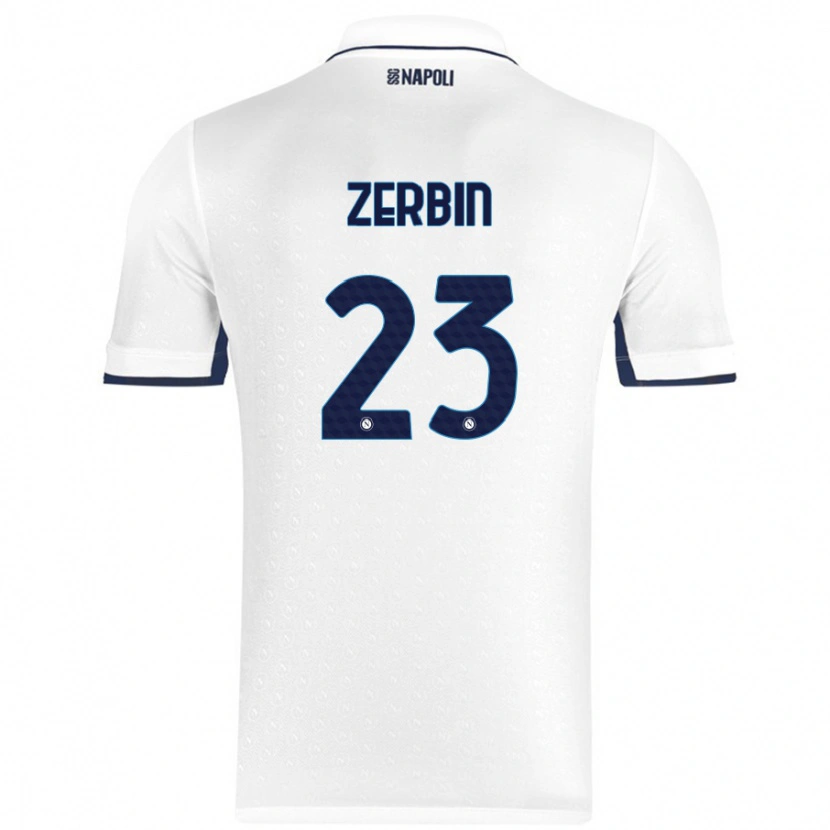 Danxen Kinder Alessio Zerbin #23 Weiß Königsblau Auswärtstrikot Trikot 2024/25 T-Shirt Schweiz