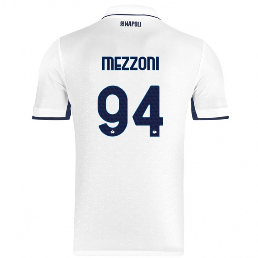 Danxen Kinder Francesco Mezzoni #94 Weiß Königsblau Auswärtstrikot Trikot 2024/25 T-Shirt Schweiz