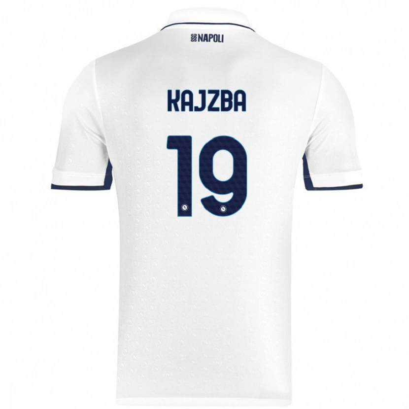 Danxen Kinder Nina Kajzba #19 Weiß Königsblau Auswärtstrikot Trikot 2024/25 T-Shirt Schweiz