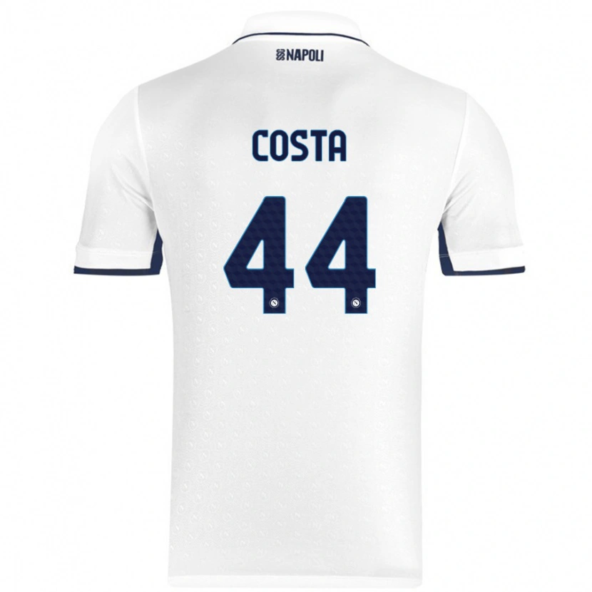 Danxen Kinder Filippo Costa #44 Weiß Königsblau Auswärtstrikot Trikot 2024/25 T-Shirt Schweiz