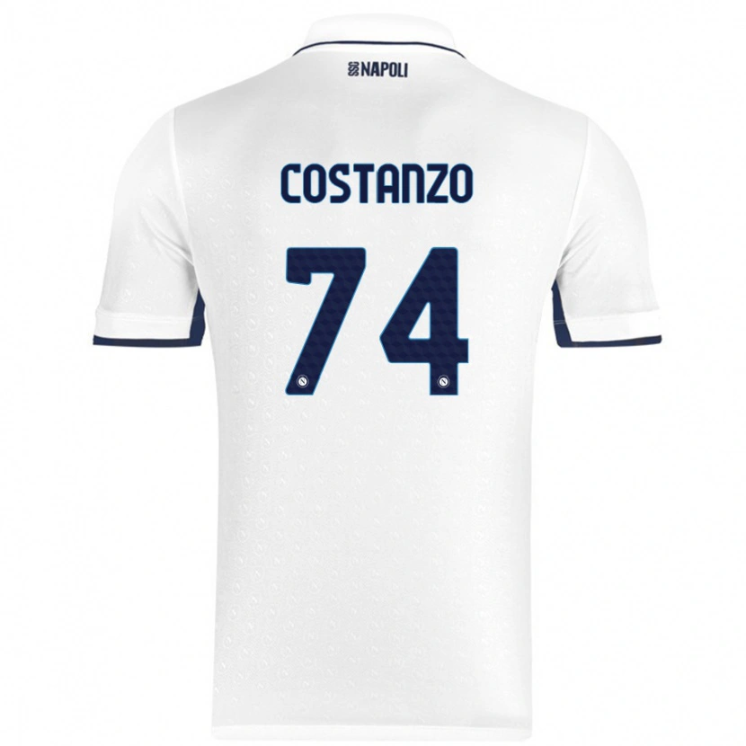 Danxen Kinder Davide Costanzo #74 Weiß Königsblau Auswärtstrikot Trikot 2024/25 T-Shirt Schweiz