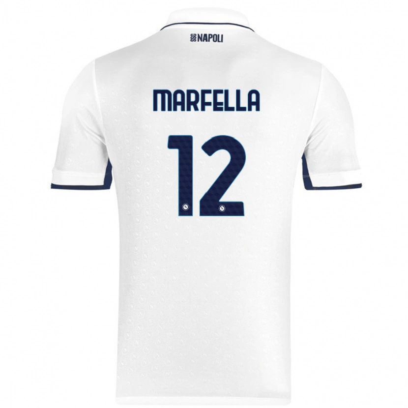 Danxen Kinder Davide Marfella #12 Weiß Königsblau Auswärtstrikot Trikot 2024/25 T-Shirt Schweiz