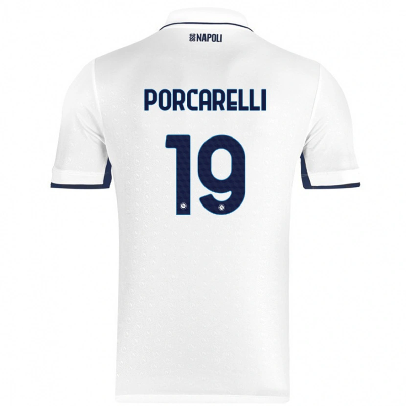 Danxen Kinder Maddelena Porcarelli #19 Weiß Königsblau Auswärtstrikot Trikot 2024/25 T-Shirt Schweiz