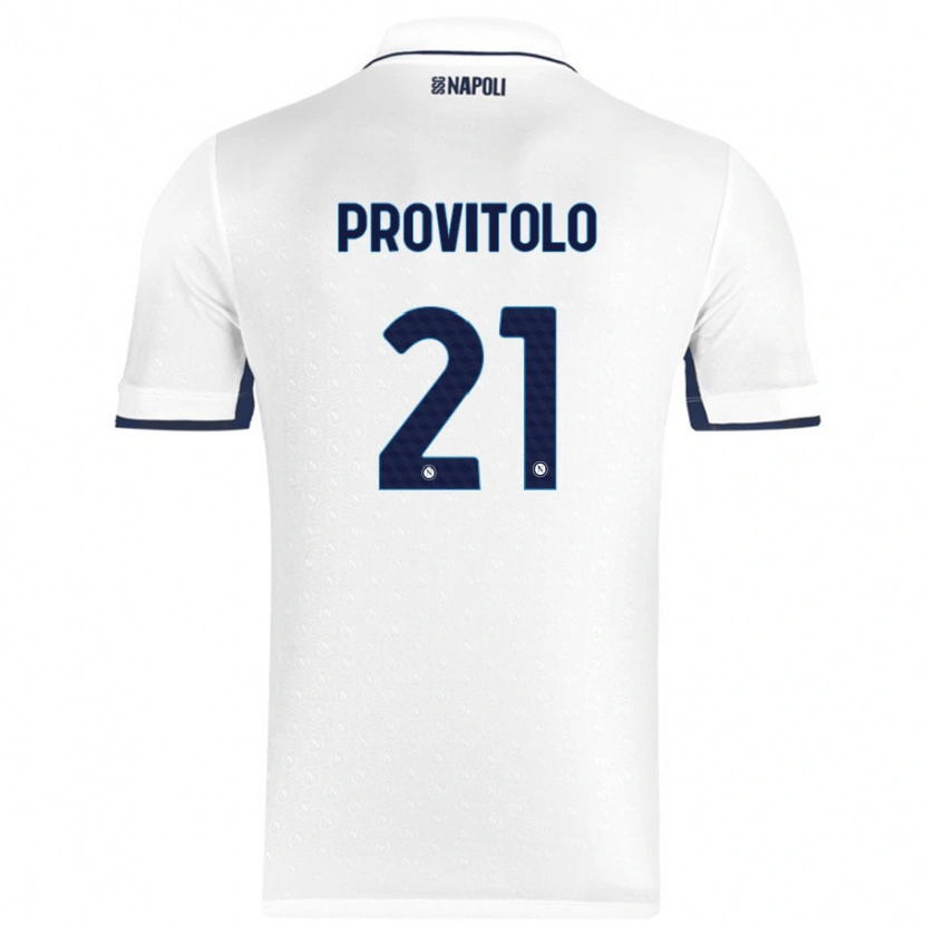 Danxen Kinder Vincenzo Provitolo #21 Weiß Königsblau Auswärtstrikot Trikot 2024/25 T-Shirt Schweiz