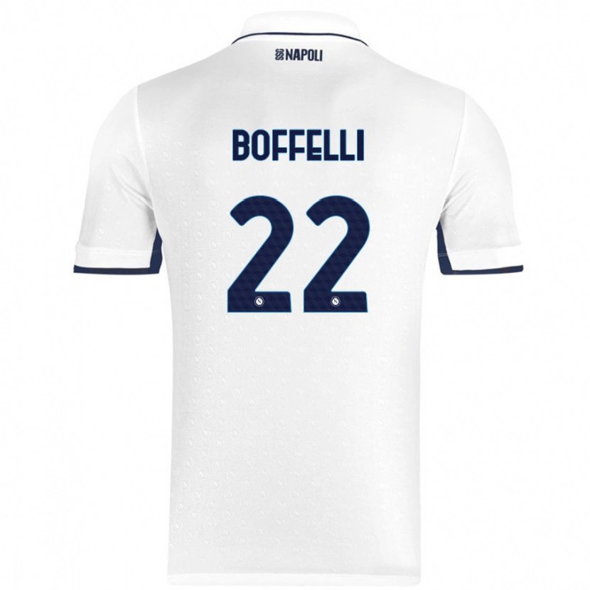 Danxen Kinder Valerio Boffelli #22 Weiß Königsblau Auswärtstrikot Trikot 2024/25 T-Shirt Schweiz