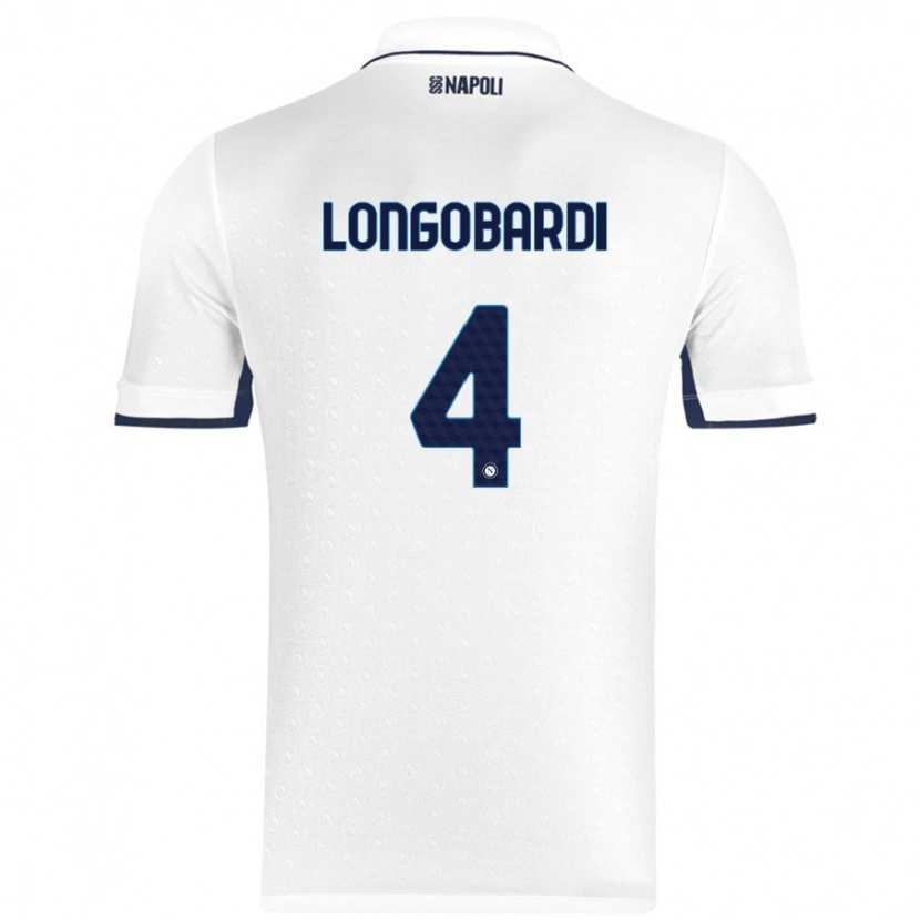 Danxen Kinder Salvatore Longobardi #4 Weiß Königsblau Auswärtstrikot Trikot 2024/25 T-Shirt Schweiz