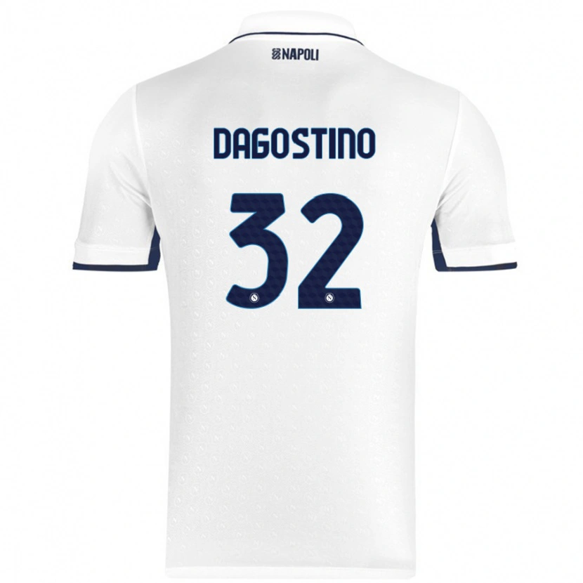 Danxen Kinder Giuseppe Dagostino #32 Weiß Königsblau Auswärtstrikot Trikot 2024/25 T-Shirt Schweiz