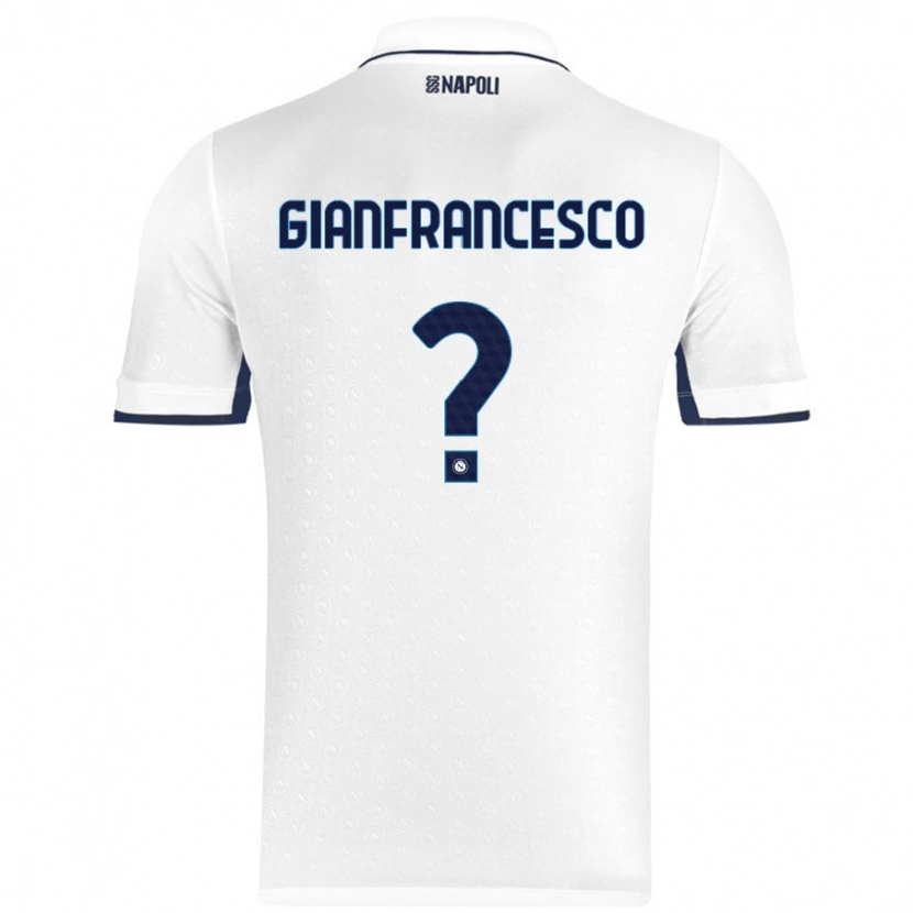 Danxen Kinder Sergio Gianfrancesco #0 Weiß Königsblau Auswärtstrikot Trikot 2024/25 T-Shirt Schweiz